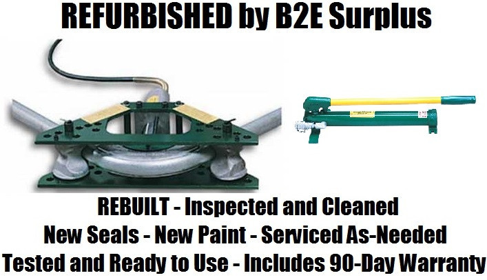 2" Greenlee #880H755, Rigid Conduit Bender, 1", 1-1/4", 1-1/2" and 2", w/755 Hand Hydraulic Pump, Refurbished