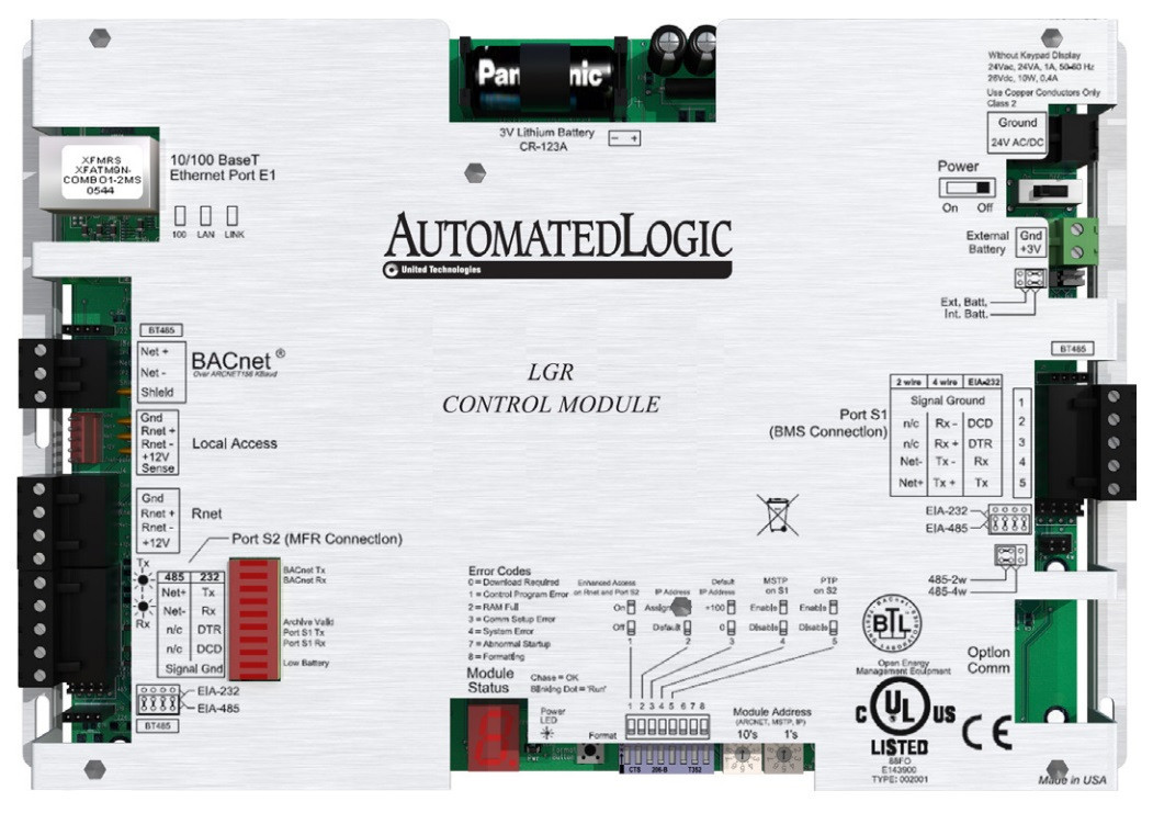 Automated Logic #LGR250, LGR High Speed Ethernet BACnet Router, 250 3rd Party, NEW