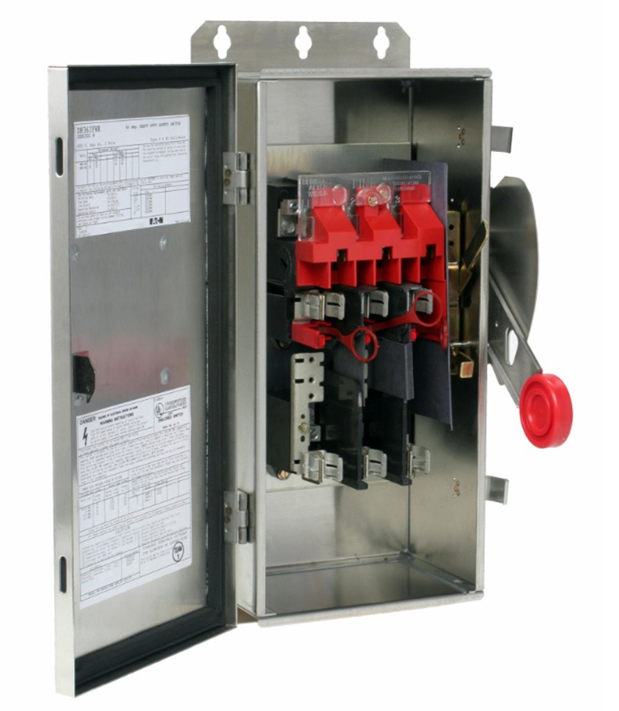 30 Amp. Eaton #DH361NWK, Single-Throw Safety Disconnect Switch, NEMA 4X, 304 SS, NEW