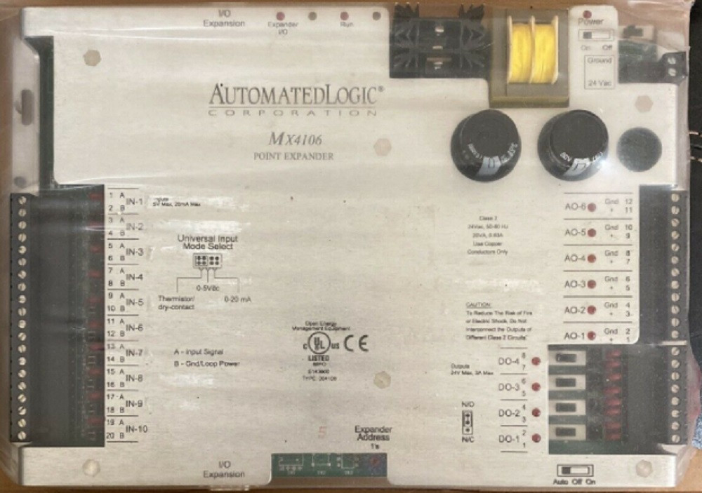 Automated Logic #MX4106, M-Line Expander Control Module, 4 Out, 10 In, 6 Out, Refurbished
