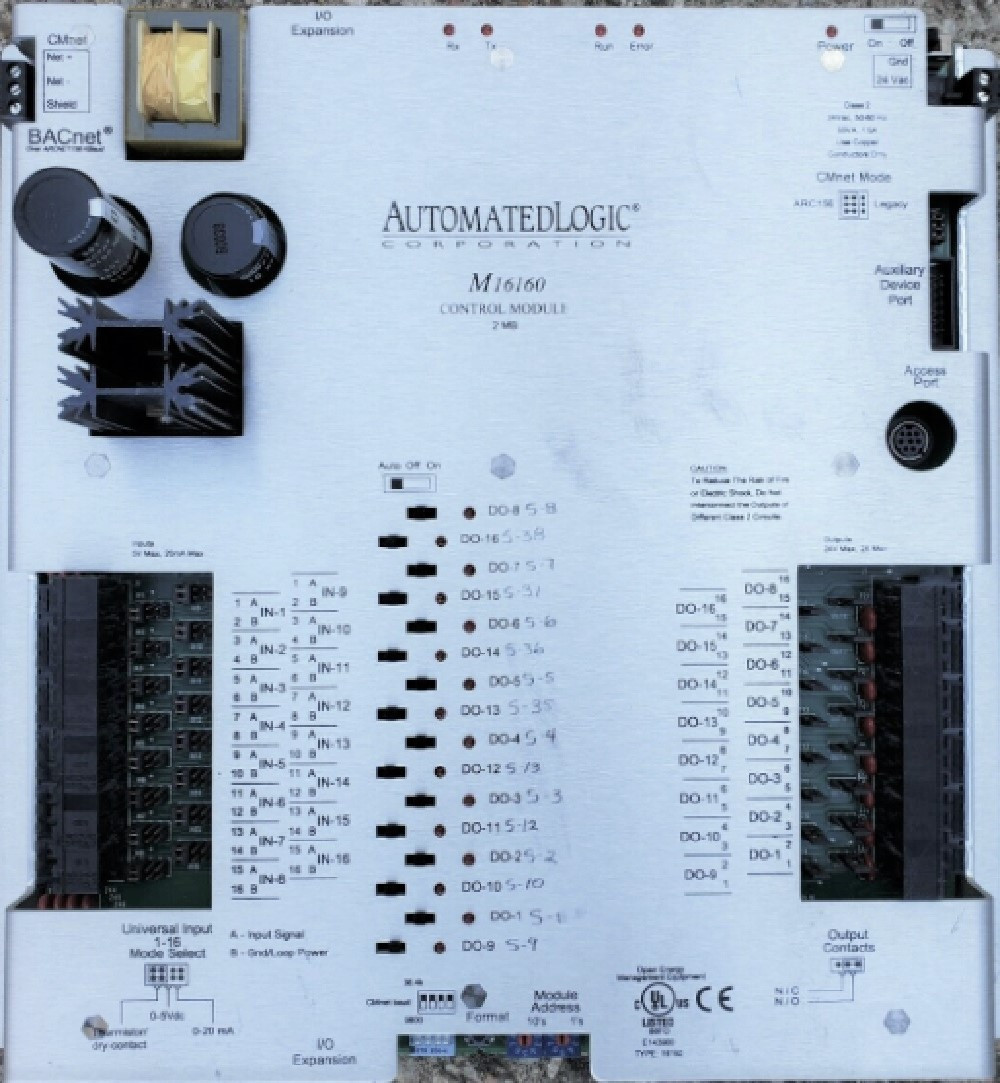 Automated Logic #M16160, M-Line Standalone Control Module, 16 Dg Out, 16 Un In, Refurbished