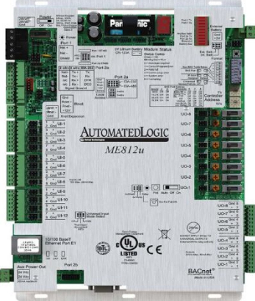 Automated Logic #ME812U, ME-Line Multi-Equipment General Purpose Controller, Refurbished