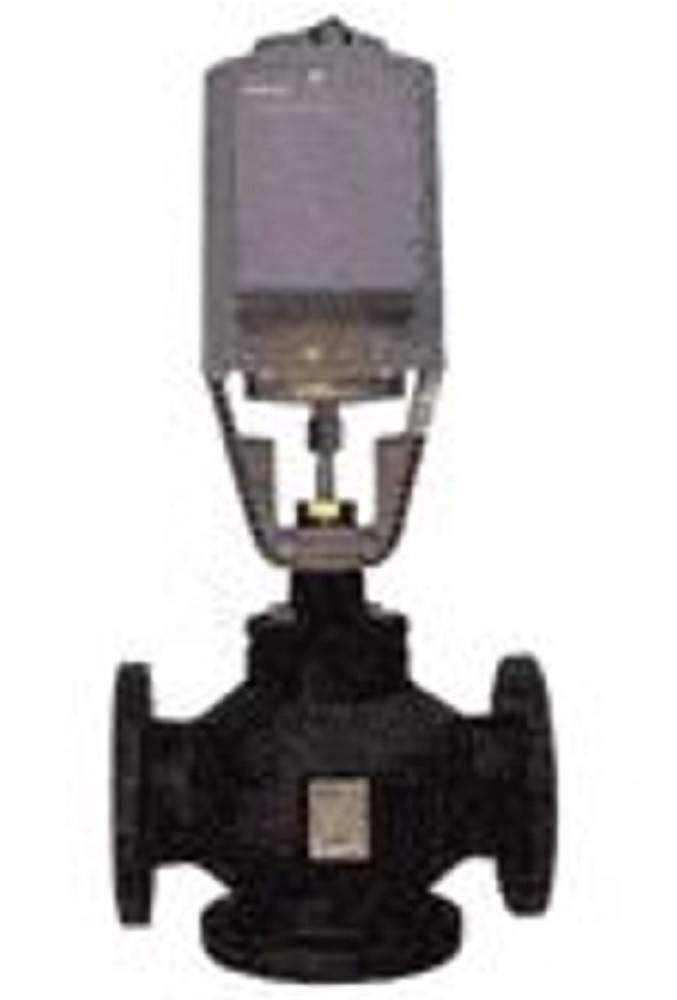 3" Siemens #289-06171, 3-Way Mixing Valve Assembly, Cv 100, Equal Percentage, Brass Trim, Flanged, Spring