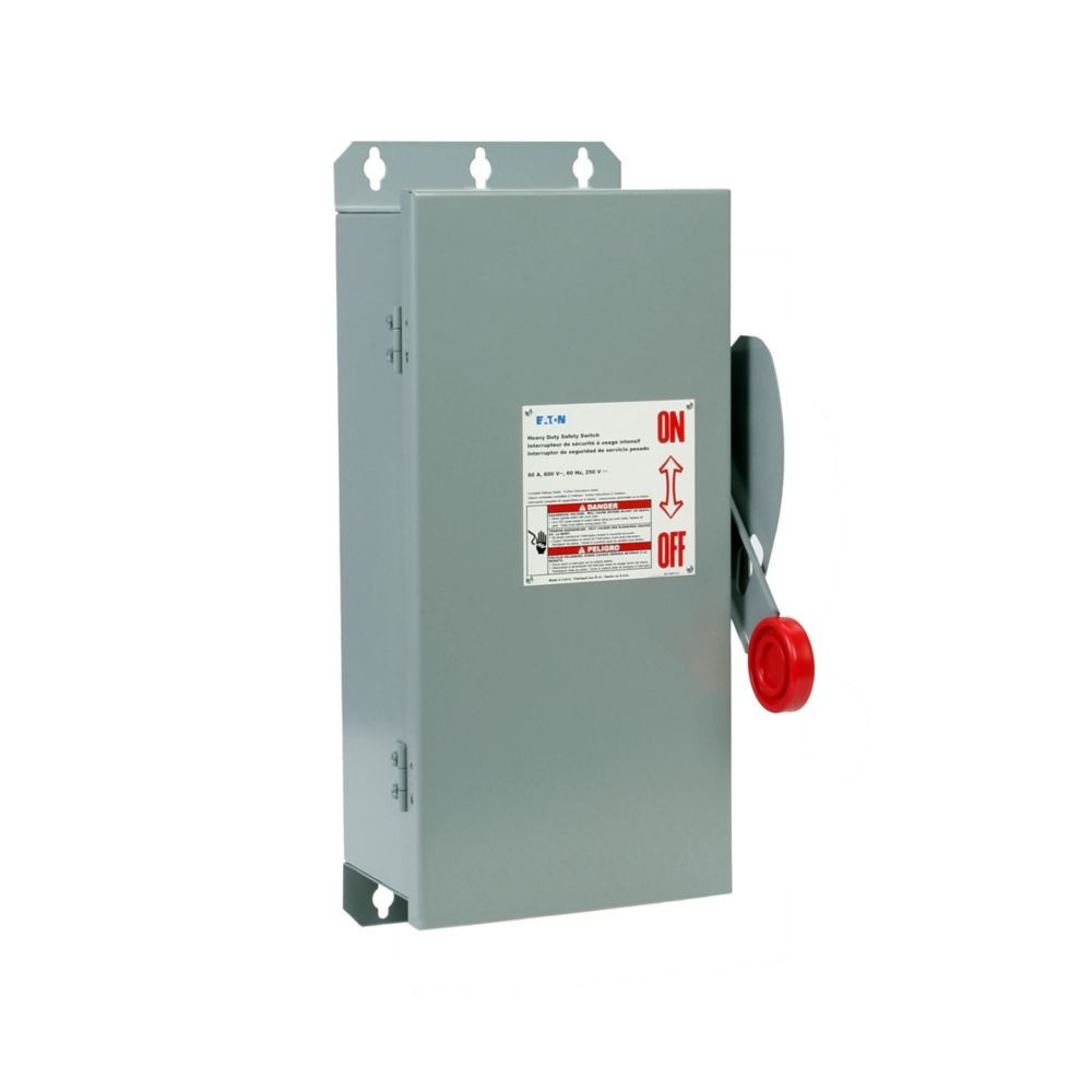60 Amp. Eaton #DH362NDK, Heavy Duty Single-Throw Fused Safety Switch, NEW