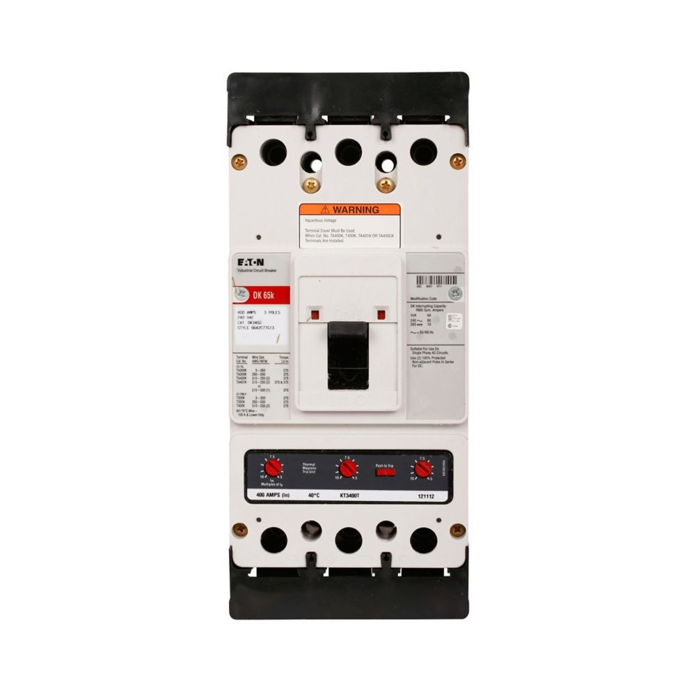 400 Amps, Eaton #DK3400W, Circuit Breaker, 3-Pole, K-Frame, NEW