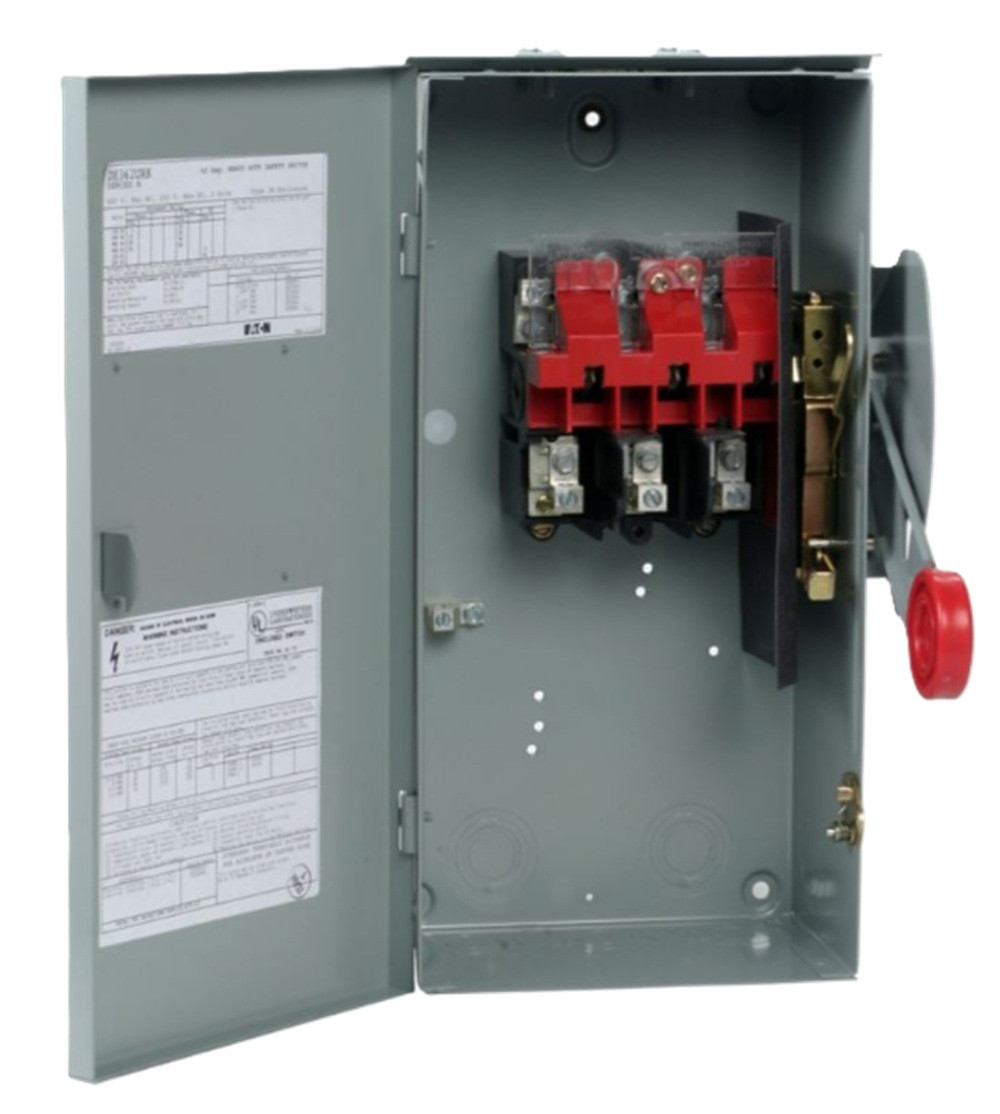 60 Amp. Eaton #DH362URKN, Non-Fused Safety Disconnect Switch, NEMA 3R, NEW
