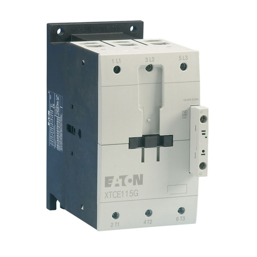 185 Amp, Eaton #XTCE185H22C, IEC Contactor, 480 Volts AC 50 Hz, 500 Volts AC 60 Hz, 2NO-2NC, NEW