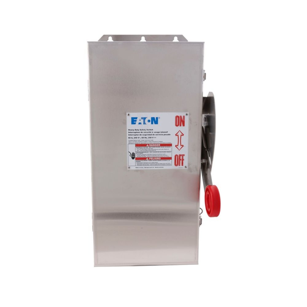 60 Amp. Eaton #DH322FWK, Enhanced Visible Blade Single-Throw Safety Disconnect Switch, NEW