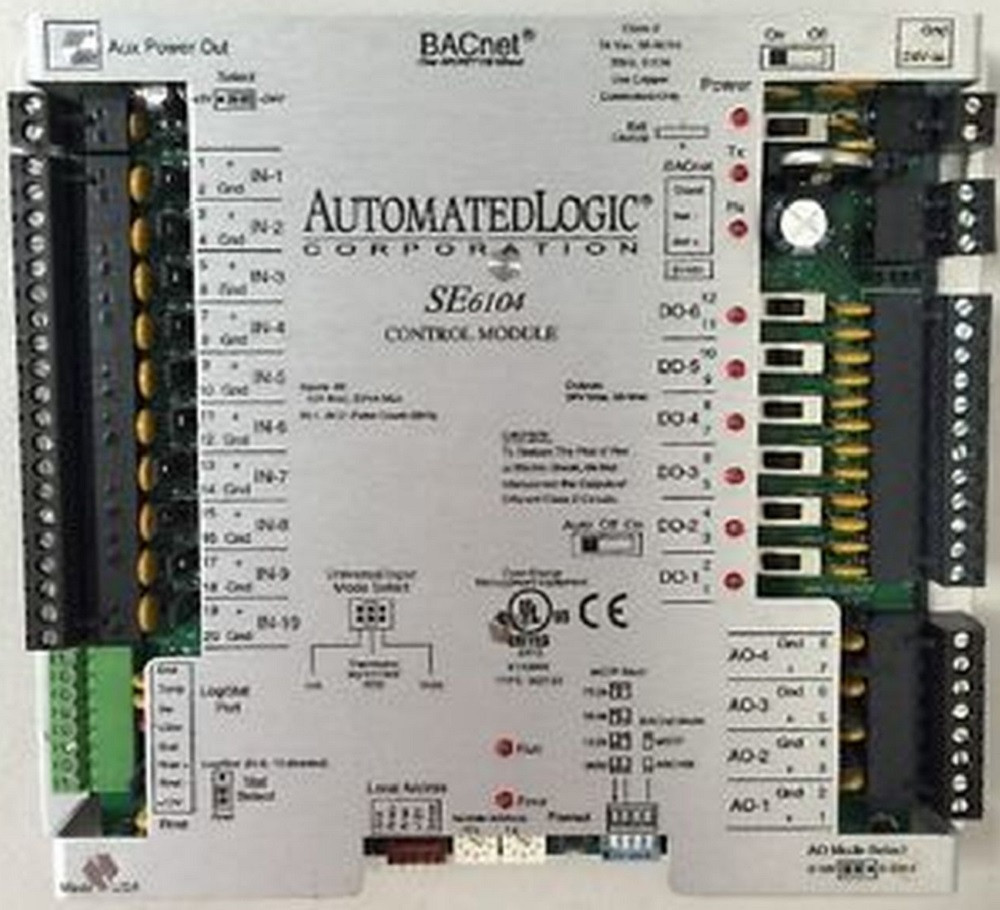 Automated Logic #SE6104, Single Equipment Controller, 20 Point, NEW