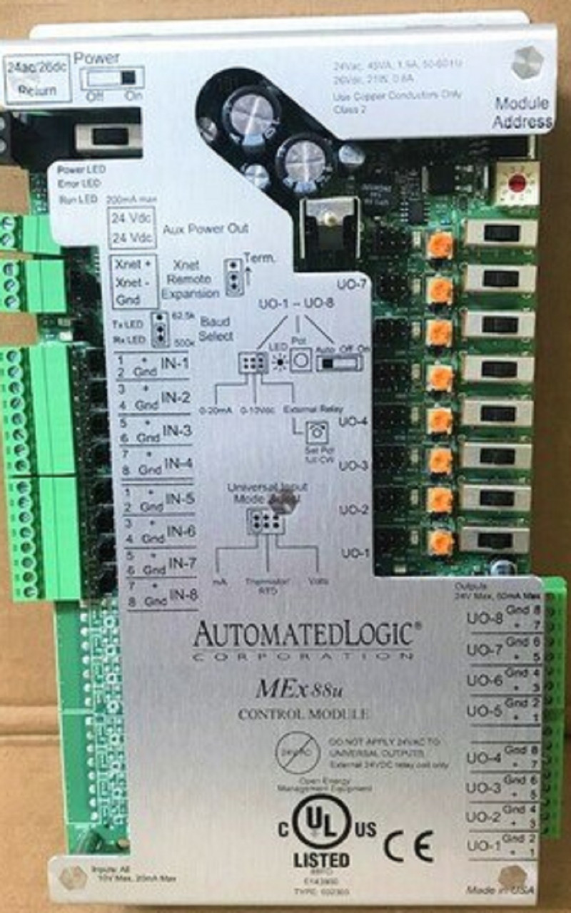 Automated Logic #MEx88U, ME-Line Multi-Equipment I/O Expander Module, NEW