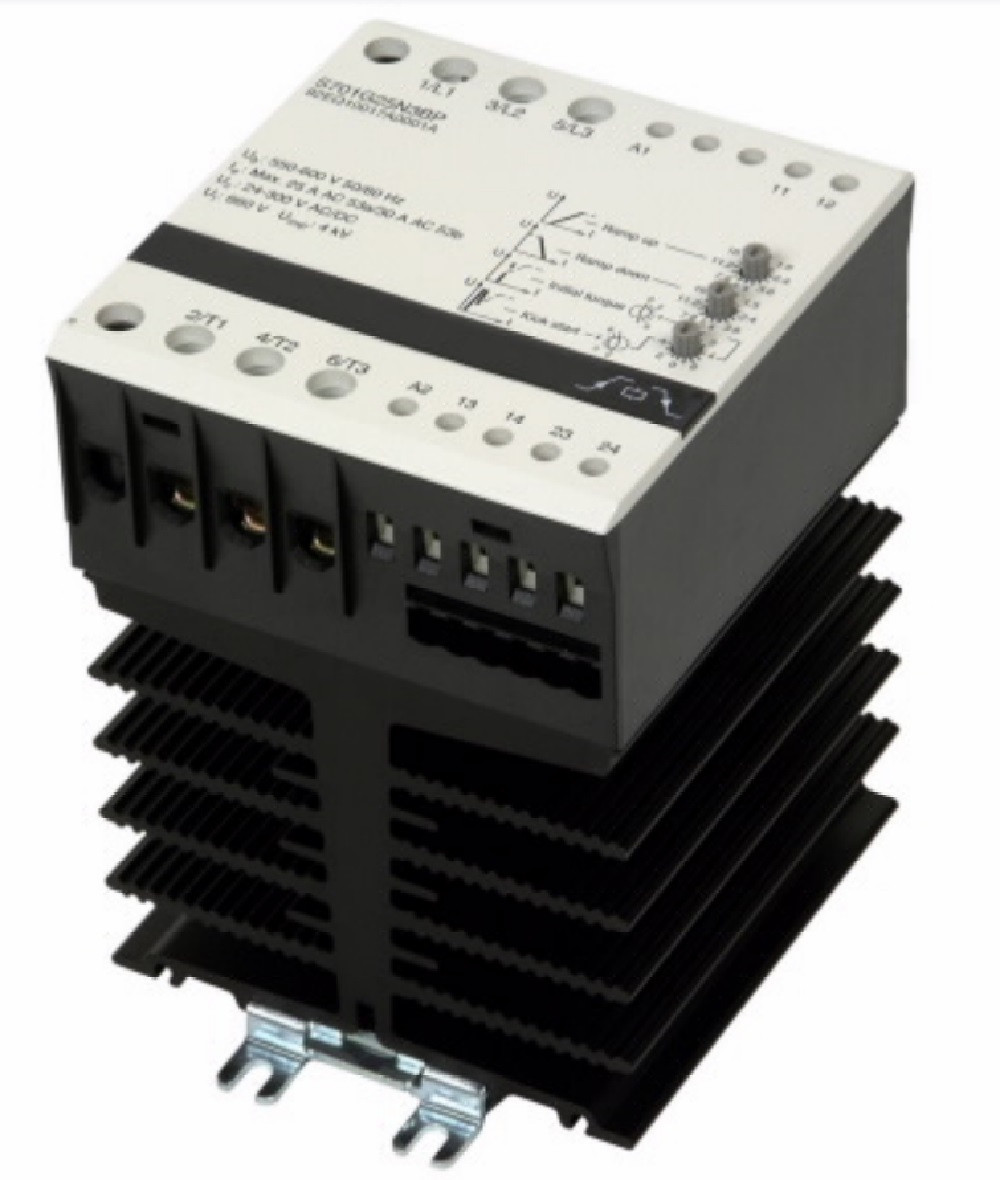 25 Amp, Cutler-Hammer #S701G25N3BP, S701 Mini Soft Starter, 550-600 Volts, DC Injection Brake, 24-240 Volts