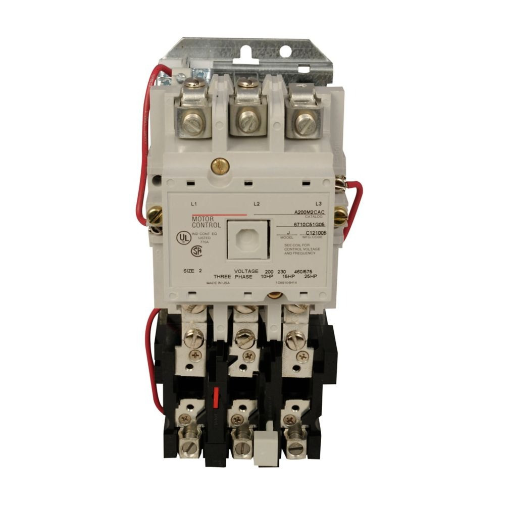 45 Amp, Eaton #A200M2CAC, Freedom NEMA Non-Reversing Motor Starter, Size 2, 3-Pole, 120 Volts Coil, NEW