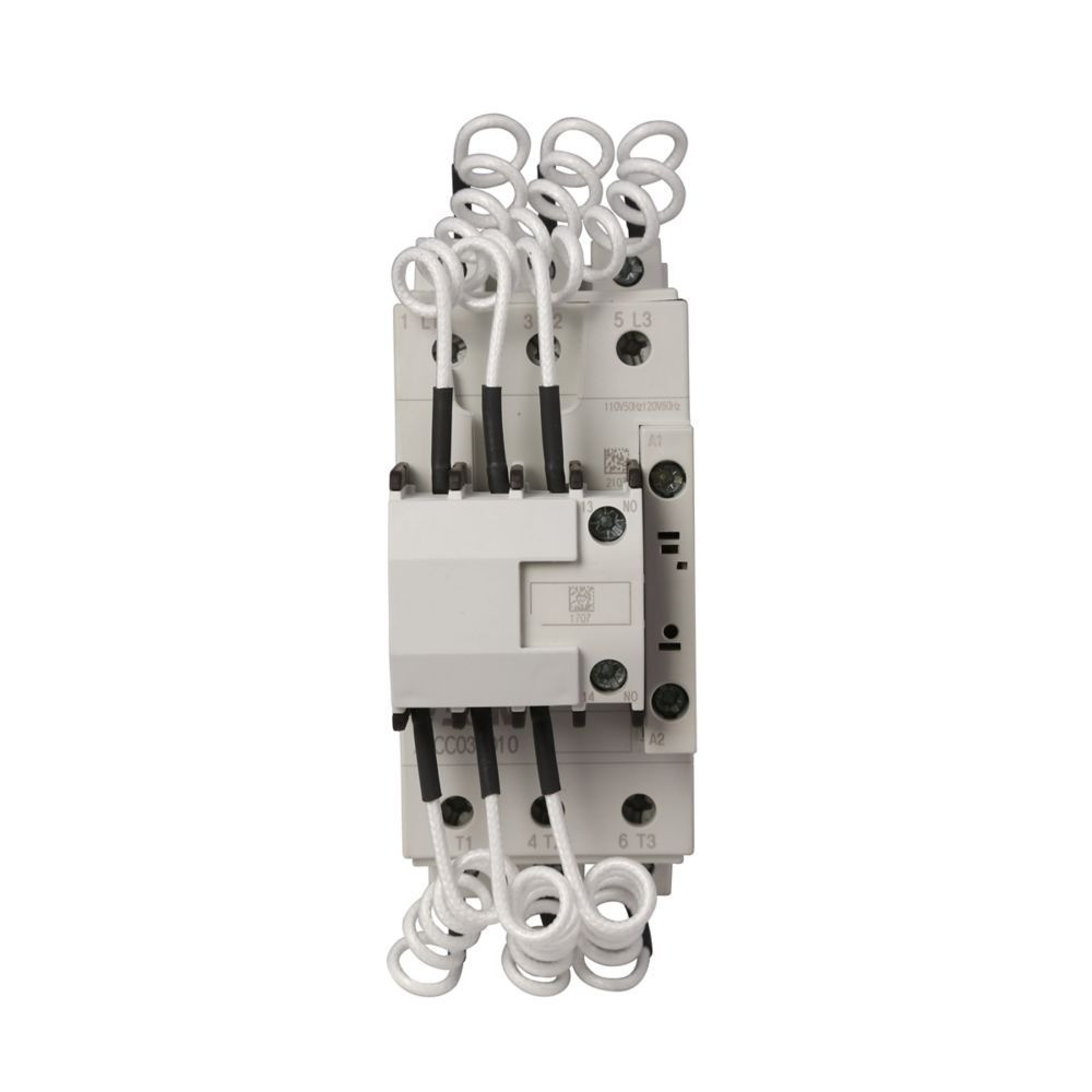 50 Amp, Eaton #XTCC050D10F, IEC Capacitor Contactor, Screw Terminals, NEW