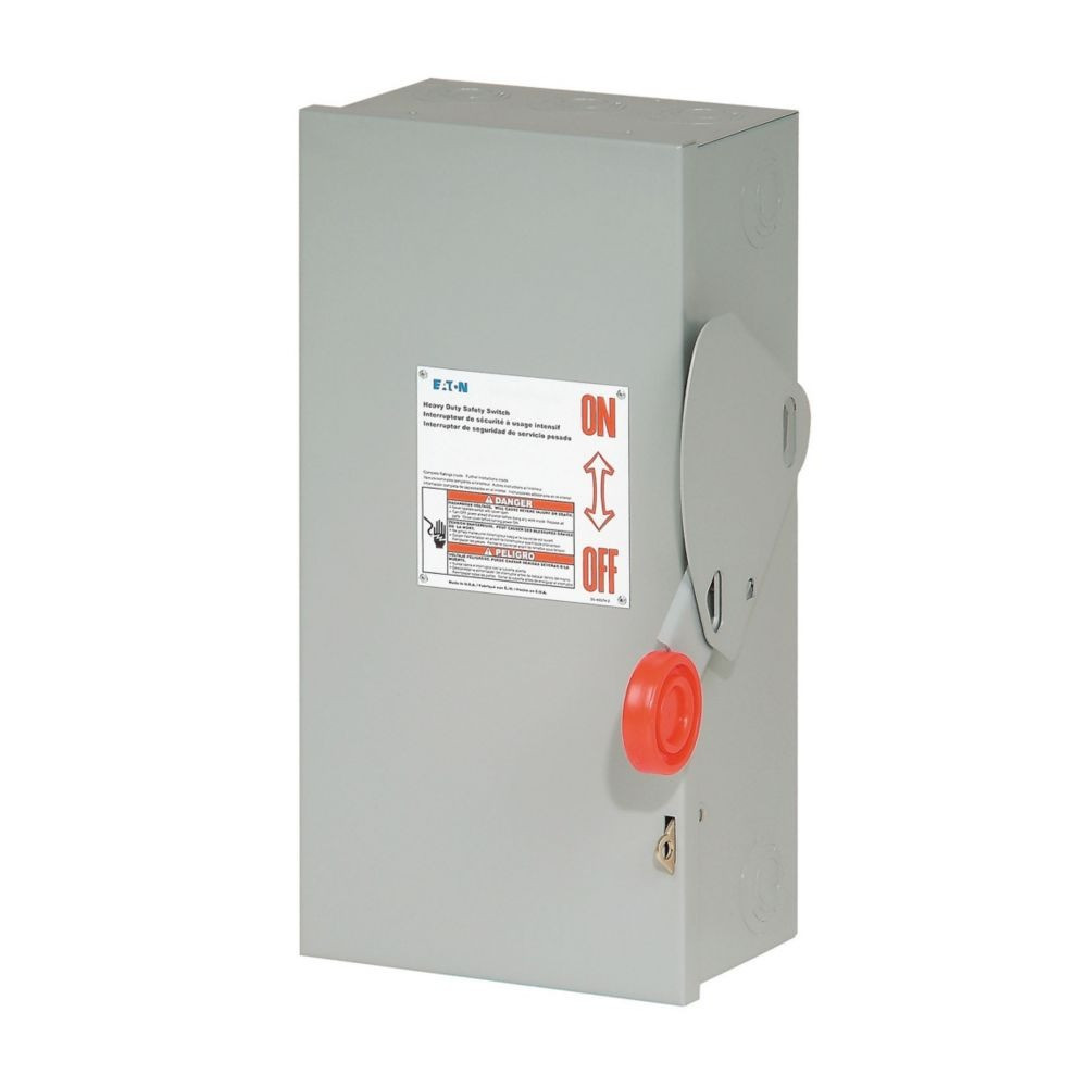 60 Amp. Eaton #DH362FRK, Enhanced Visible Blade Single-throw Safety Switch, NEMA 3R, NEW