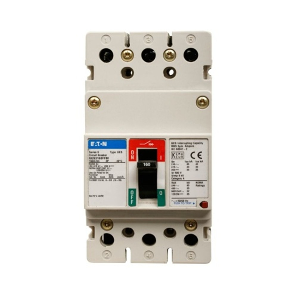 50 Amps, Eaton #GES3050AFM, Circuit Breaker, Type GE, 3-Pole, 600Y/347 Volts AC, NEW