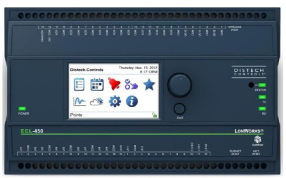 Distech #CDIL-453X-00, ECL-453 LonWorks Programmable Controller LCD, 12UI 8DO 4UO, Refurbished