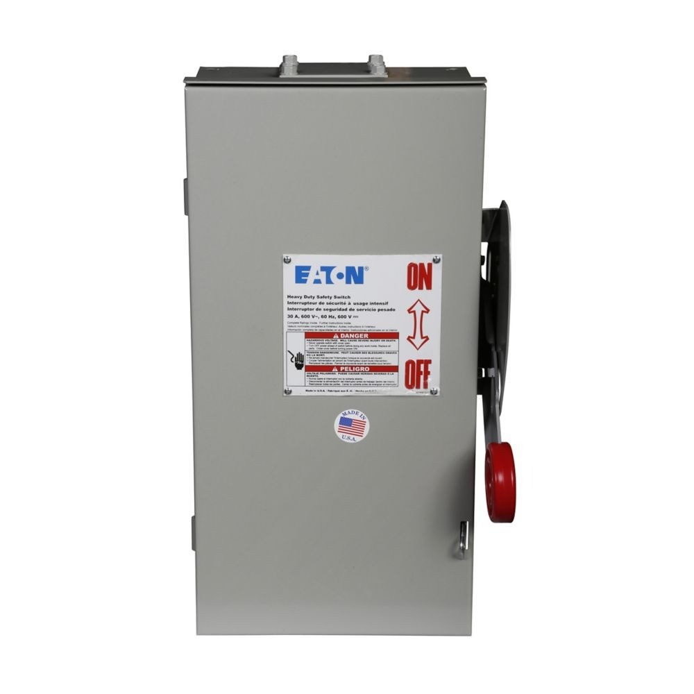30 Amp. Eaton #DH261NRK, Heavy Duty Single-Throw Fused Safety Disconnect Switch, NEW