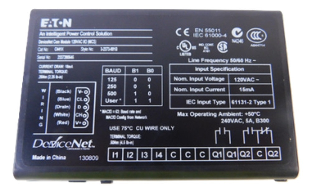 Eaton #C441K, Plug In DeviceNet Module, 120 Volts AC In, Relay Out, NEW