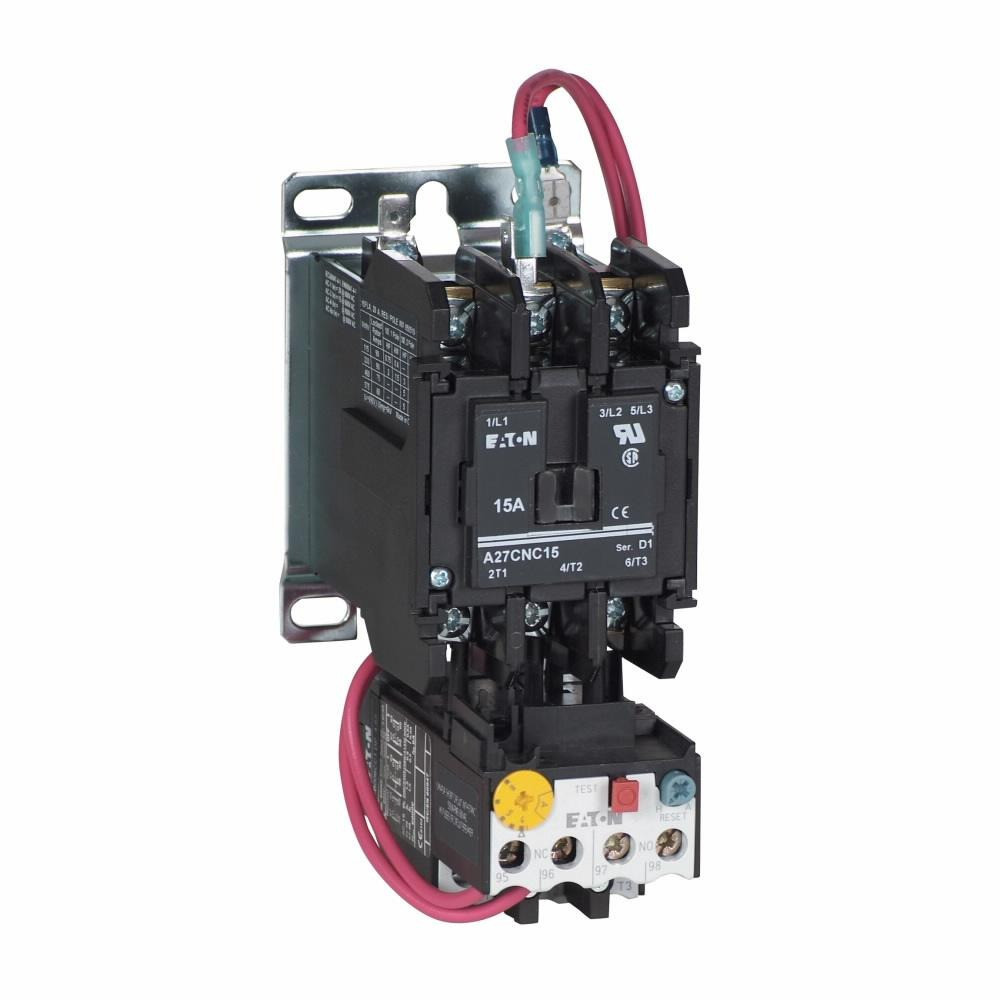 45 Amp, Eaton #A27SNE45A057, Definite Purpose Non-Reversing Starter, Open w/Metal Mounting Plate, 208-240