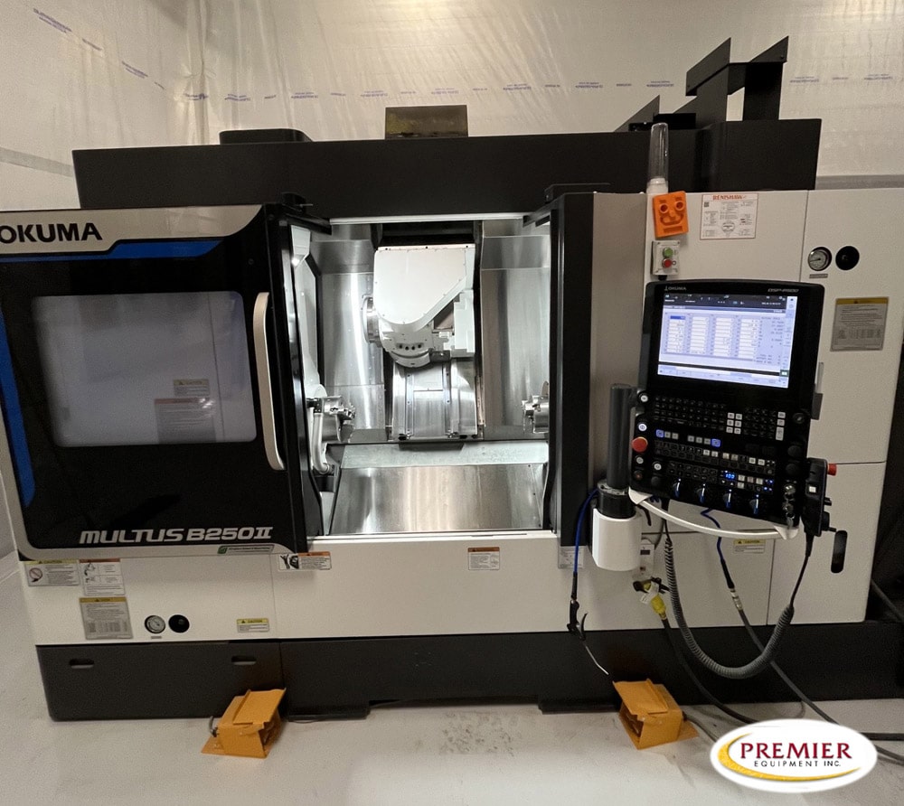 Okuma #Multus-B250IIW-1SW/750, CNC turning center, 23.6" swing, 29.5" centers, 2.6" bar, 30 HP, 5000 RPM, 60