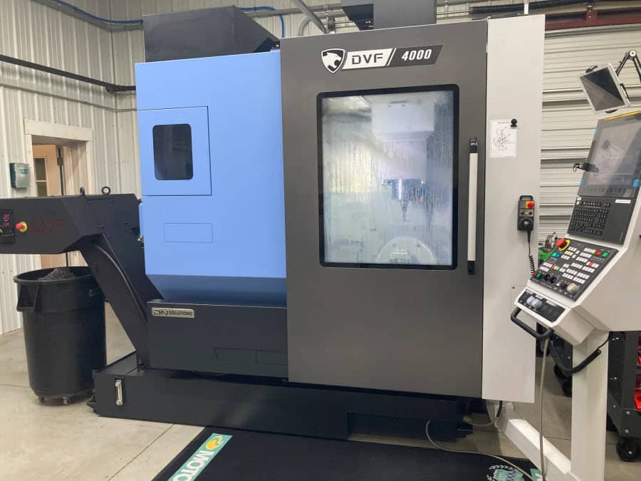 Daewoo Doosan #DVF-4000, 5-Axis CNC vertical machining center, 24.4" X, 17.3" Y, 16.9" Z, 15000 RPM, CAT 40