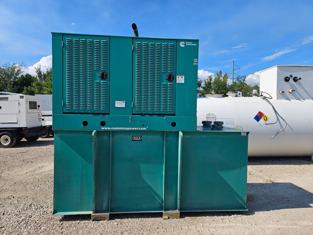 80 KW Cummins #DSFAE, standby diesel generator set, Tier 3, weatherproof enclosure, sound attenuated