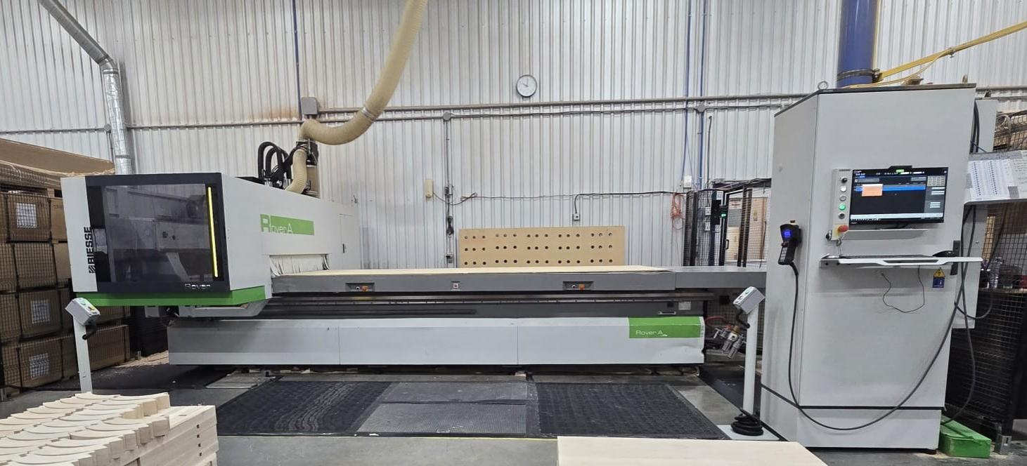 Biesse #Rover-AFT-1536, CNC Router, 148" X, 61" Y, 24000 RPM, 16 position tool changer, 8 zone vacuum