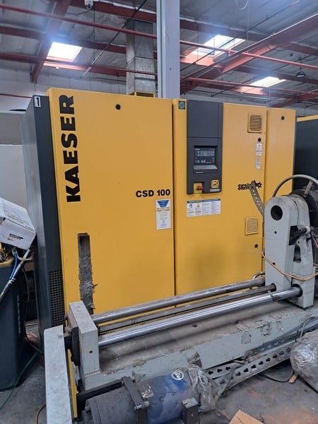 503 CFM, 115 PSI., Kaeser #CSD-100, Rotary Screw Air Compressor, 100 HP, 460 V., 3 Ph., w/ USKBS-480 dryer