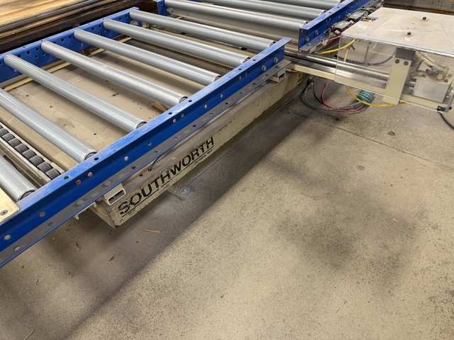 Southworth, scissors lift table, 2' x 4' platform, rollers (2 available)