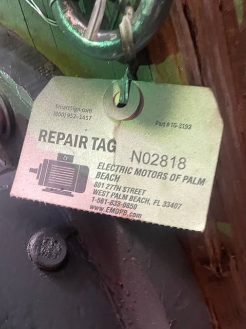 60 HP 1800 RPM U.S. Motors, Frame 364TP, TEFC BB, 460 Volts