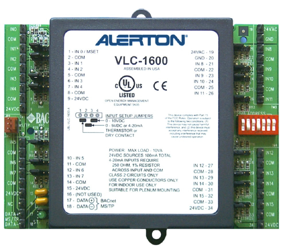Alerton VLC-1600 VisualLogic Unitary Field Controller, Input Monitoring Device, NEW