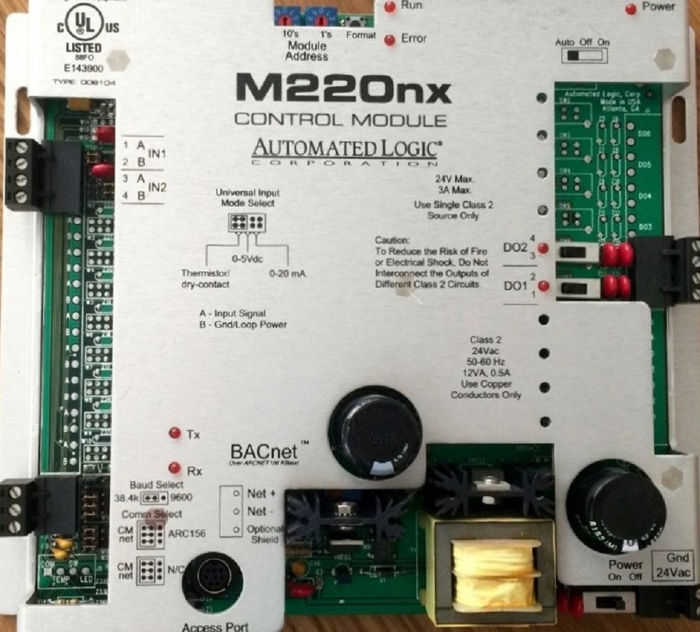 ALC Automated Logic M220nx M-Line Standalone Control Module, 2 Dig Out, 2 Uni In, NEW
