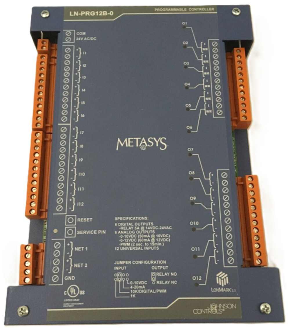 Johnson Controls LN-PRG12B-0 LN Series 24 Point Free Programmable Controller, NEW