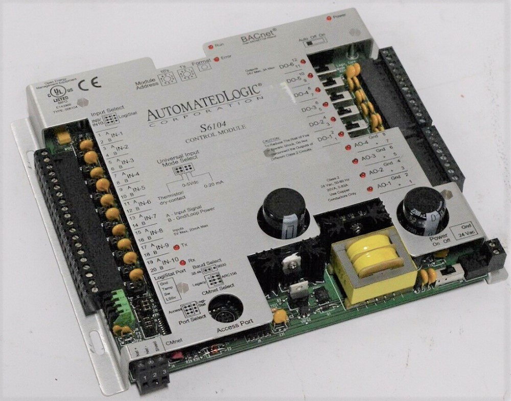ALC Automated Logic Corporation S6104 Single Equipment Controller, 20 Point, Refurbished
