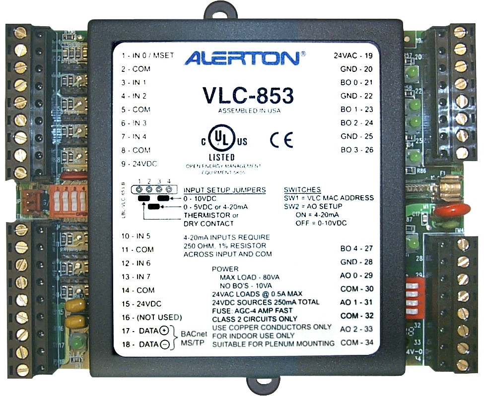Alerton Ibex Honeywell VLC-853 PLC Logic Controller for HVAC and Equipment, Refurbished