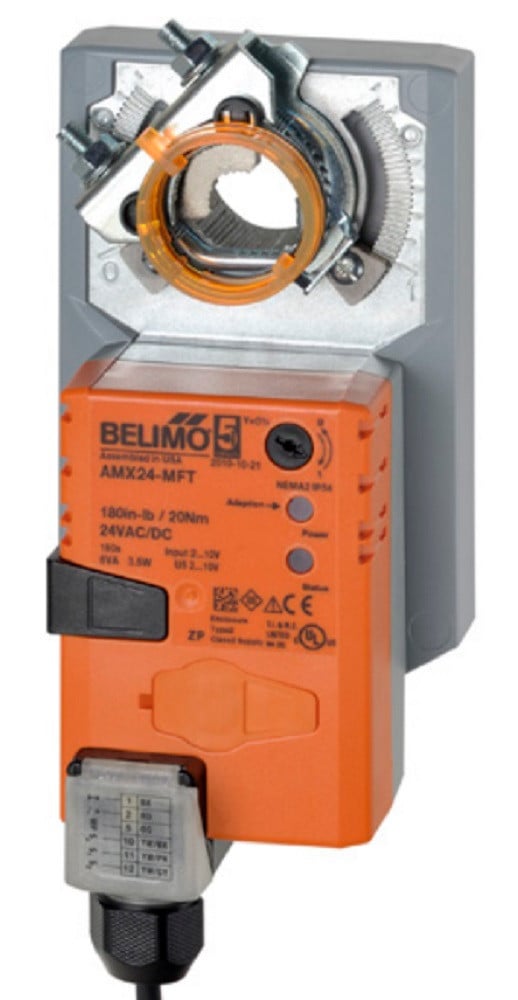 Belimo AMX24-MFT Damper Actuator, 180 in-lb 20 Nm, Non Fail-Safe, 2...10 V, NEW