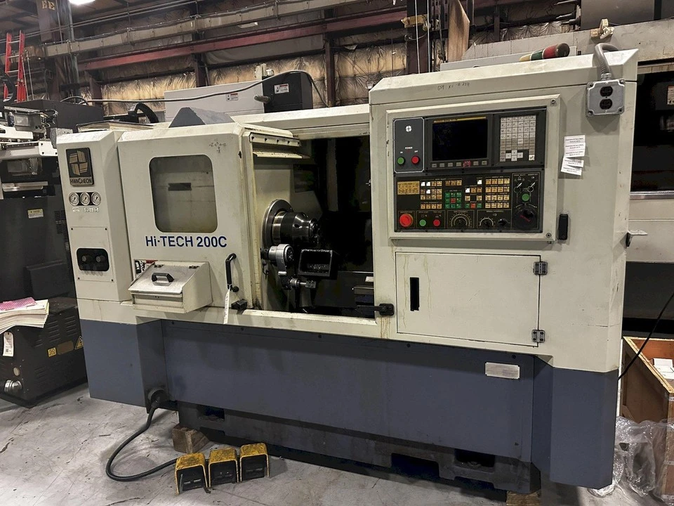 Hwacheon #Hi-Tech-200-CL, CNC Lathe, 7.67" X, 16.92" Z, 19.6" swing, 13.77" turning diameter, 10" chuck, 20