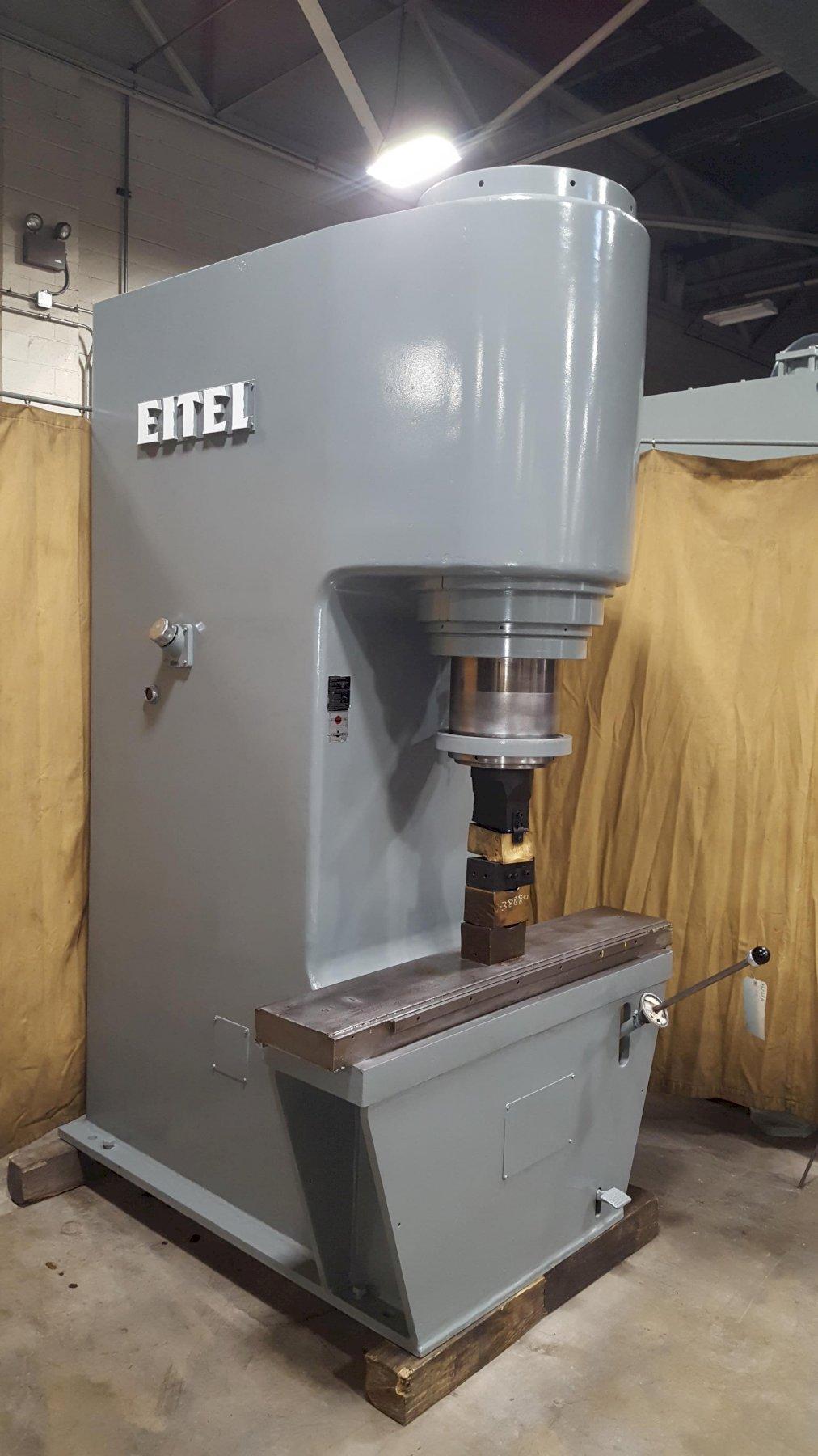 220 Ton, Eitel #RP-200, hydraulic straightening press, 10" stroke, 33" daylight, 13.75" throat, 59.875" x