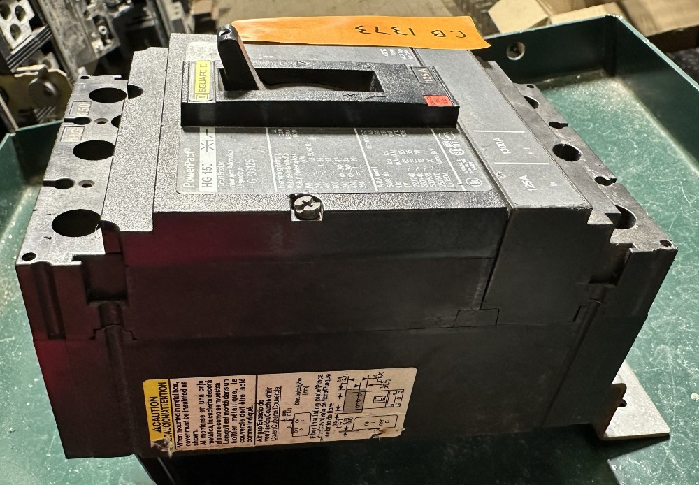 125 Amps, Square D, Power Pact Series, Molded Case Circuit Breaker, 3-Pole, Fixed / No Adjustable Trip