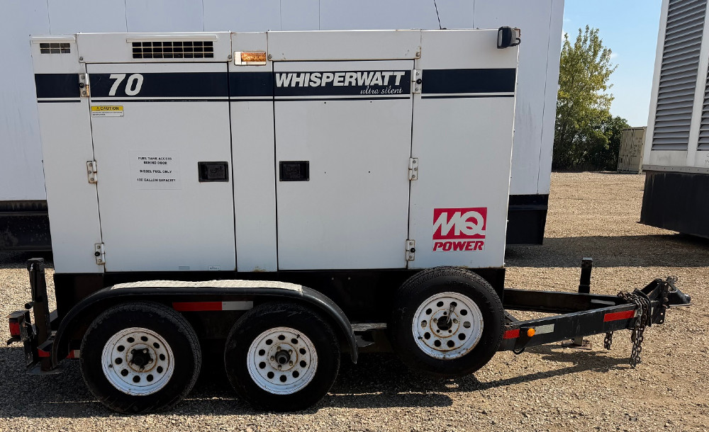 62 KW Multiquip #DCA70USI, diesel generator set, 277/480 Volts, 3-phase, 1800 RPM, Isuzu FF-4BG1T engine