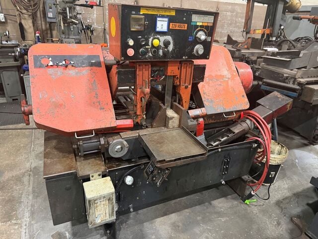 10" x11.8" Amada #HA-250W, automatic horizontal bandsaw, 1-1/4" x.042" x138" blade, 89-295 FPM, 5 HP, 1996