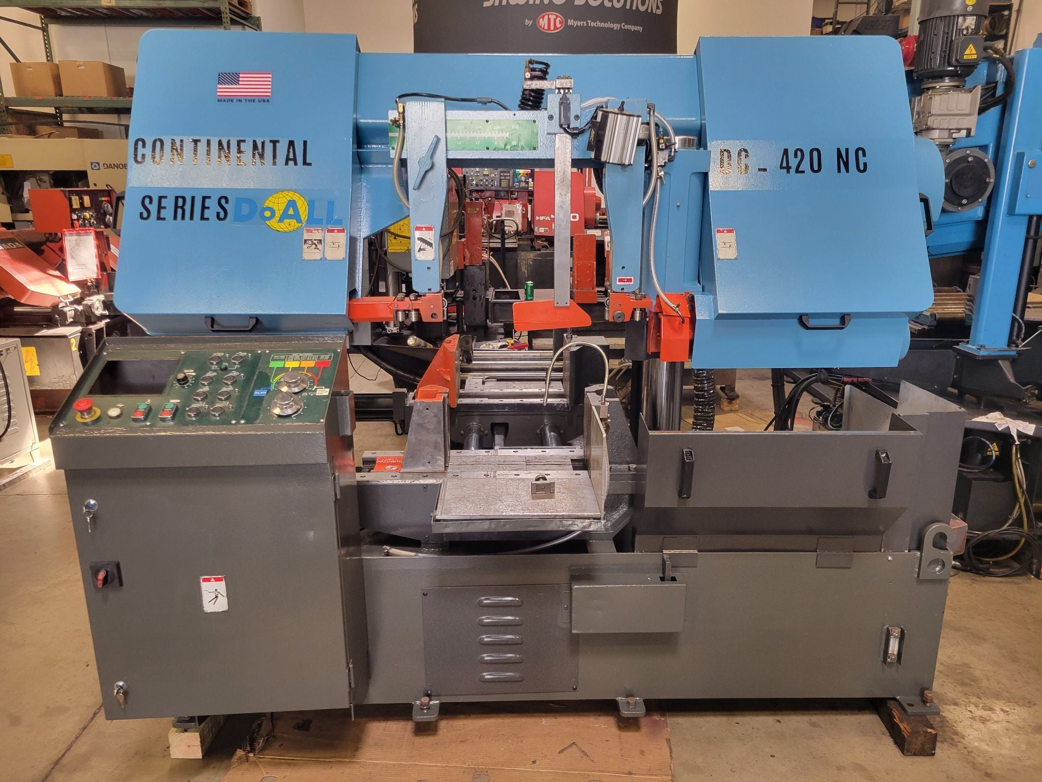 16.5" x16.5" DoAll #DC-420NC, automatic horizontal band saw, refurbished, 2018