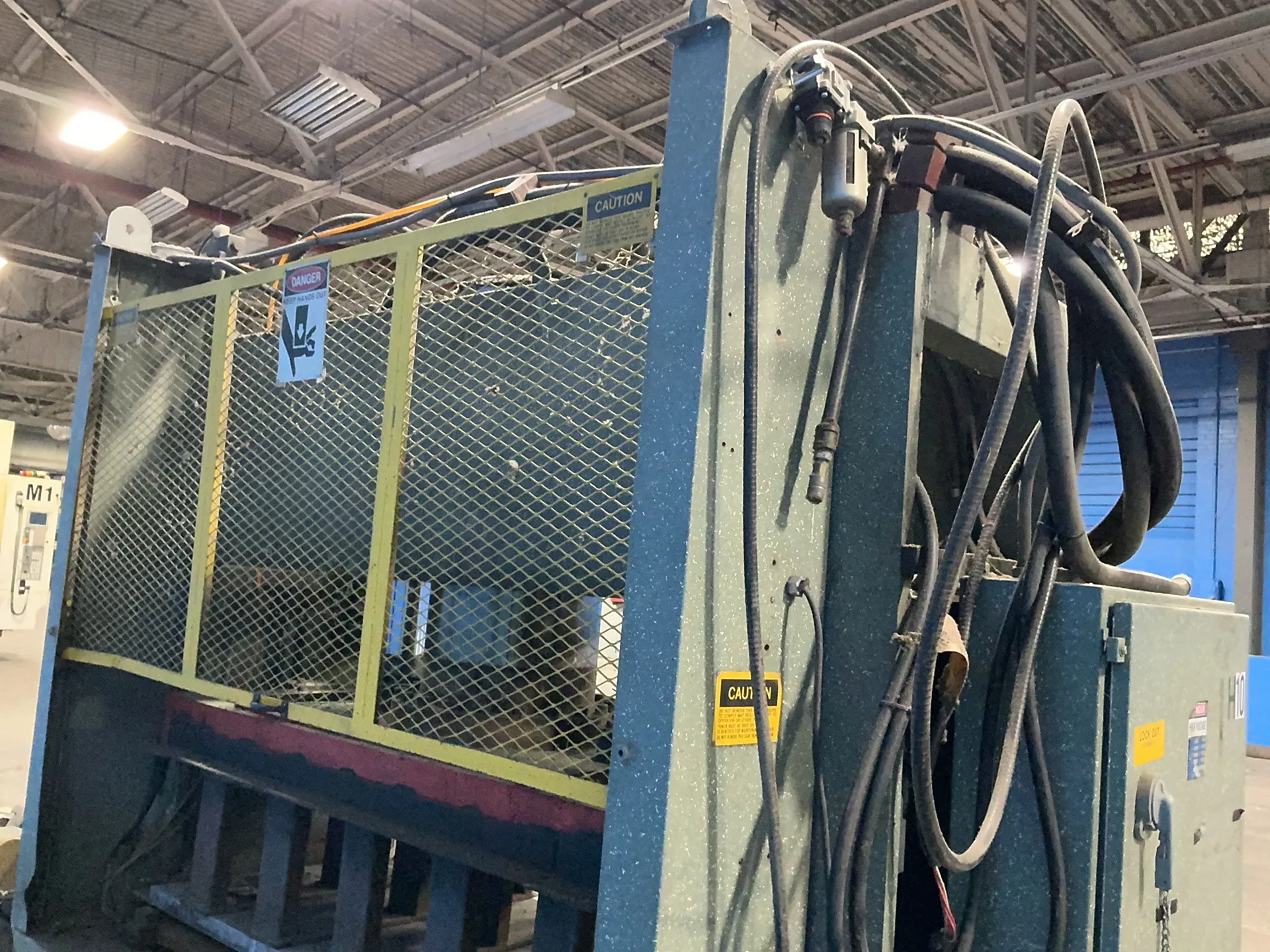 Herman Schwabe #SR-115, hydraulic flatbed die cutting press, 32" x 64" capacity, hydraulic power unit, 460 V.