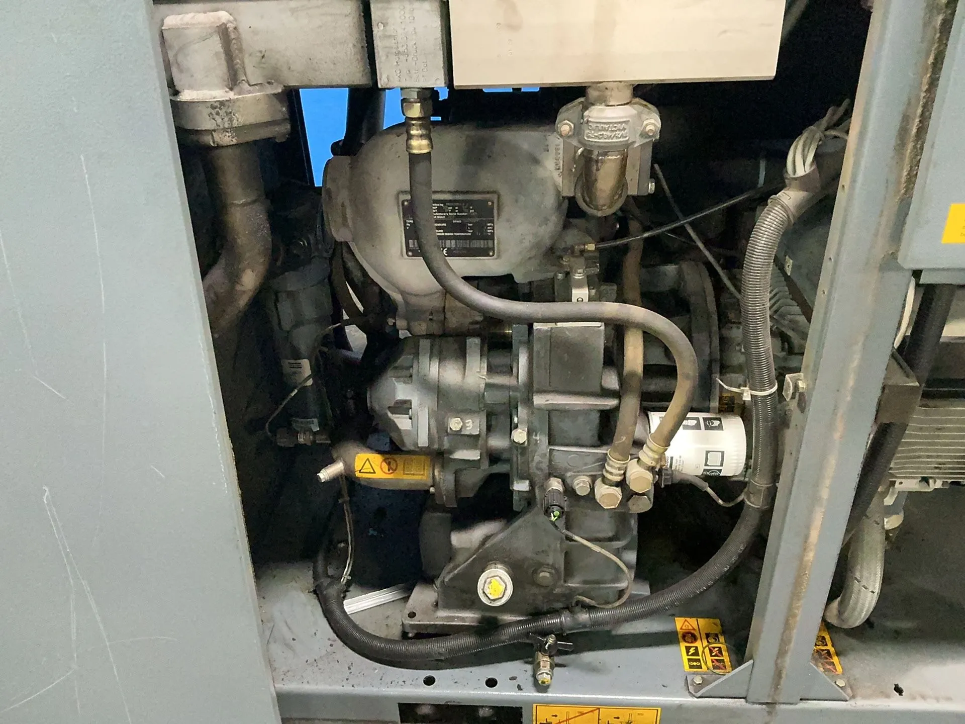 124 PSI, Atlas Copco #ZT50VSD, oil free air compressor, 67 HP, 4770 RPM, Elektronikon control, 400 V., 2008
