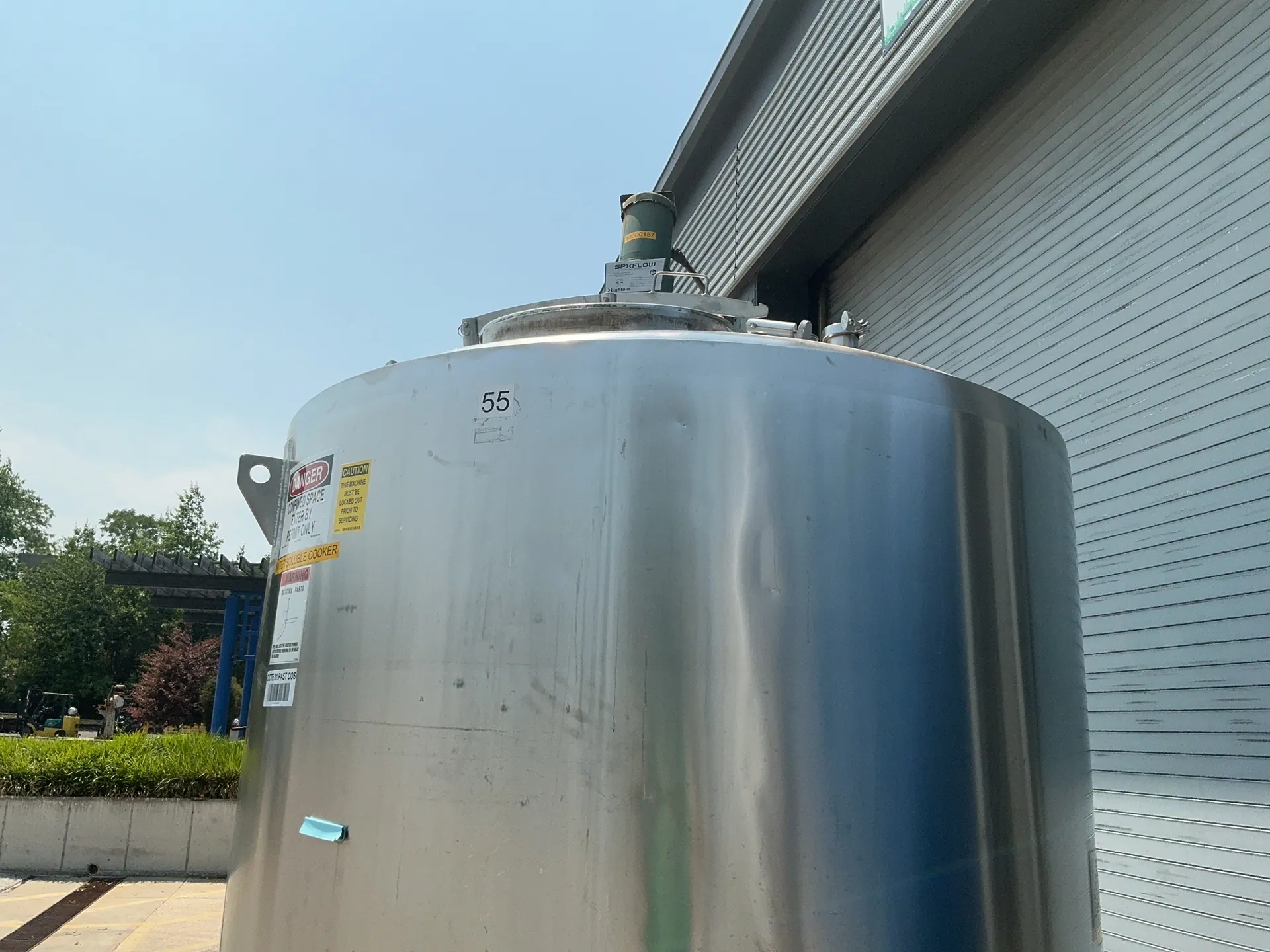 Viatec, stainless steel mixing tank, 2 HP, 1755 RPM, 208-230/460 V., 3 Ph., 1997