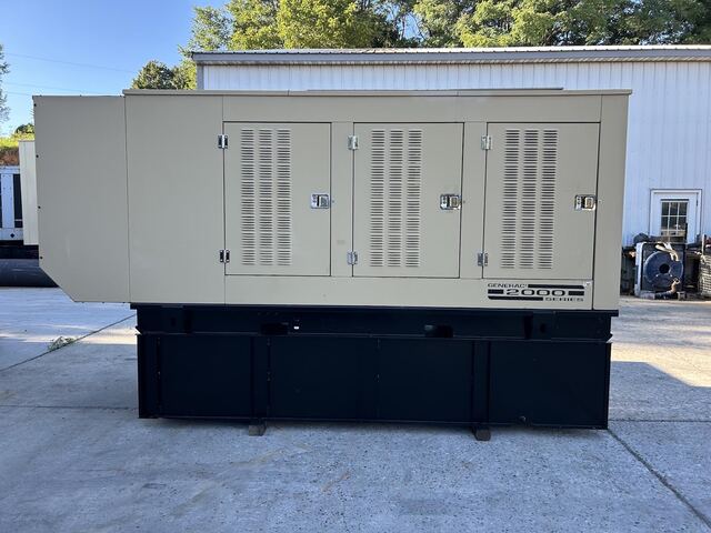 250 KW Generac, diesel generator set, 277/480 Volts, 3PH, sound attenuated enclosure, base fuel tank, 1049