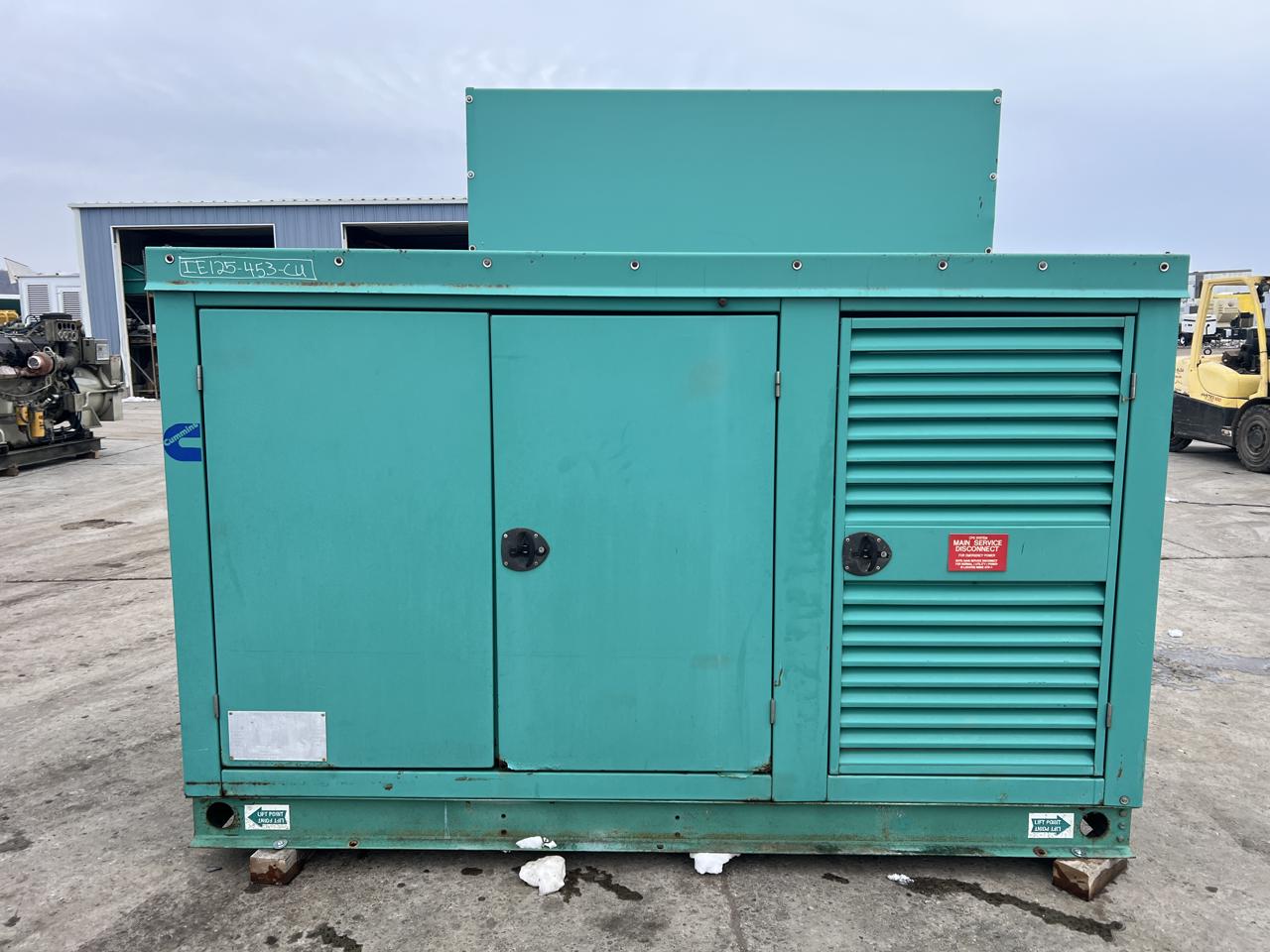 125 KW Cummins/Onan #S031045-2, NG/LP generator set, 8.3L Cummins engine, 277/480 Volts, 1/3 phase, sound