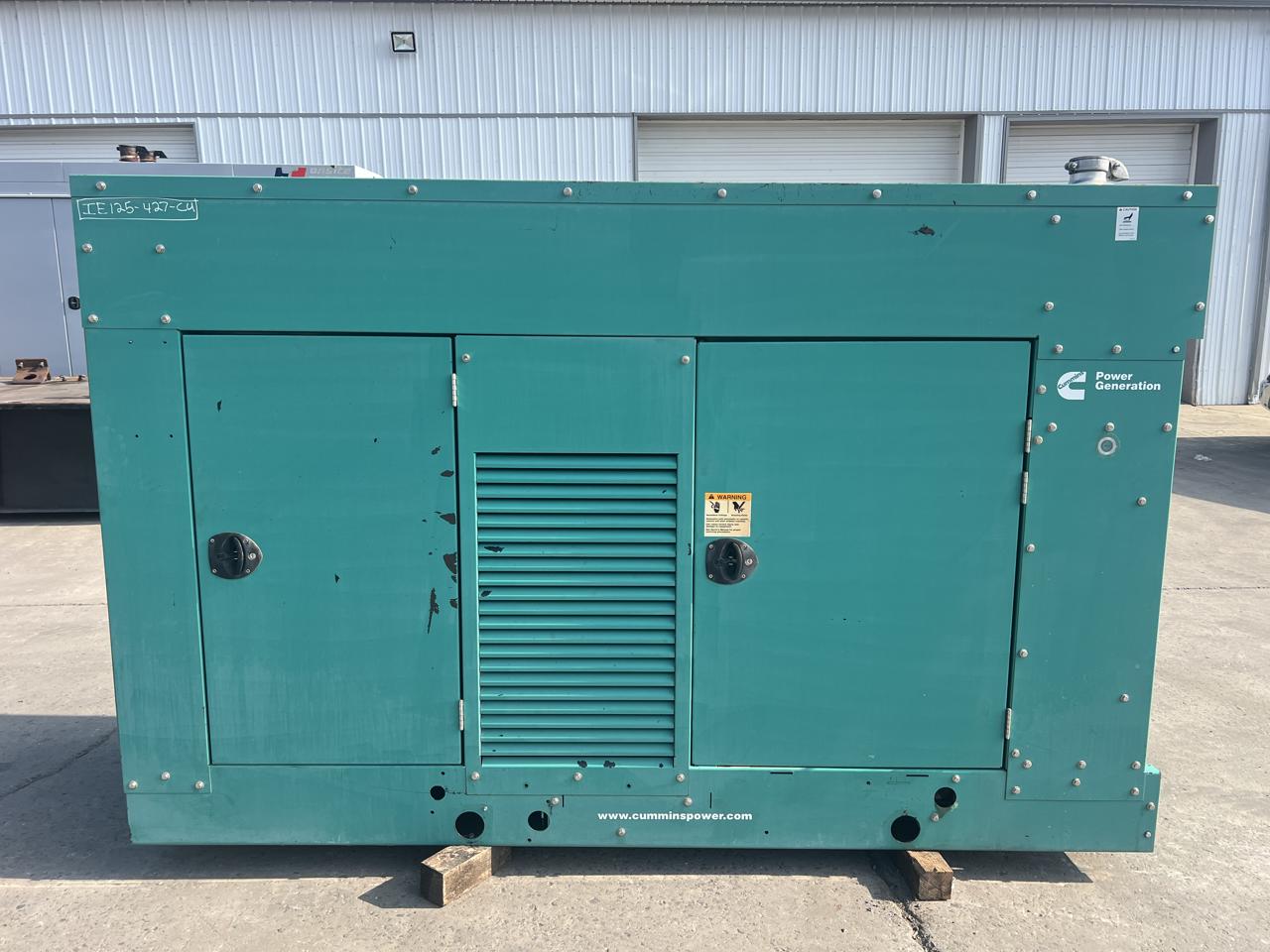 125 KW Cummins/Onan #GGLA-5938152, NG/LP generator set, 8.1L PSI engine, 277/480 Volts, 1/3 phase, enclosed