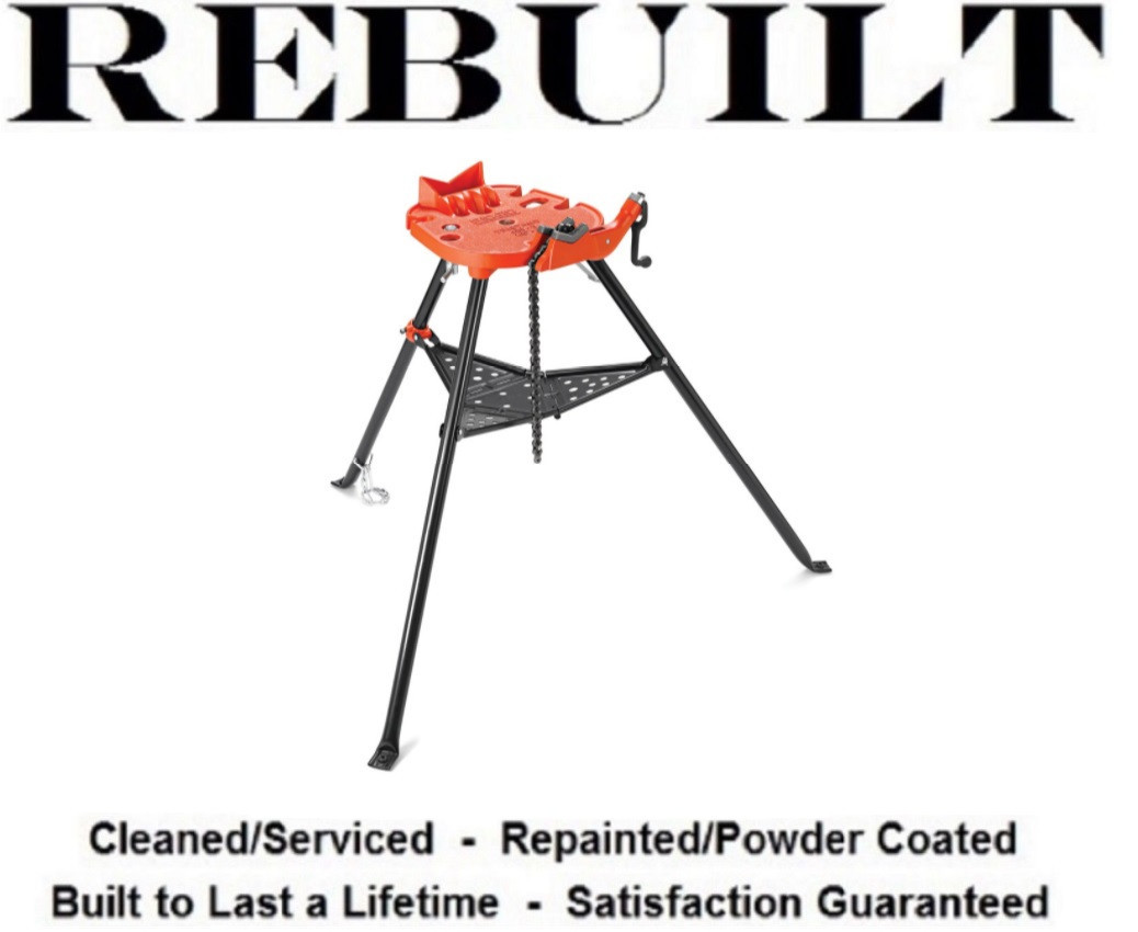 Ridgid 36273 Model 460-6 Portable Tristand Chain Vise, 1/8 - 6 In Pipe Capacity, Refurbished