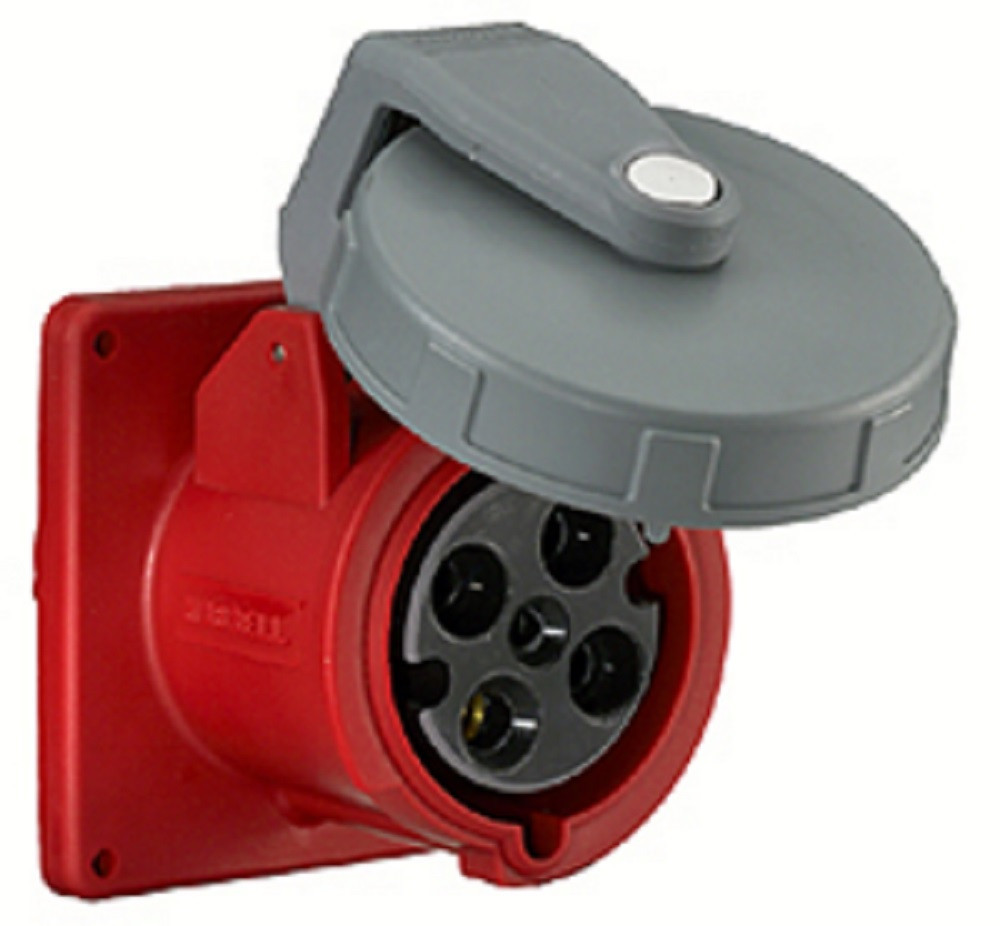 Hubbell HBL460R7W Receptacle, 3 Pole and 4 Wire, 60 amp, 480V, Watertight, NEW
